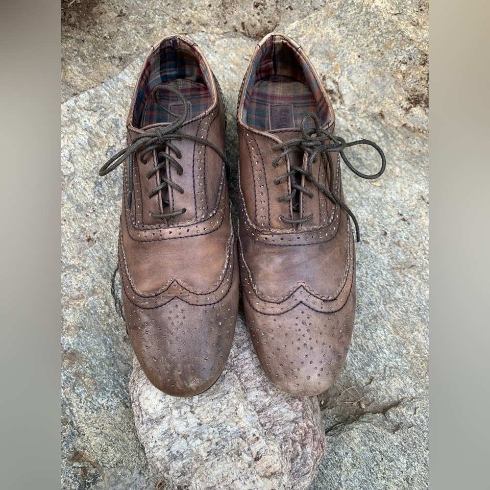 Vintage Bed Stu Men's Size 8‎ Brown Leather Oxfords Preppy Dark Academia Grandpa